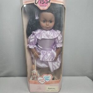 Lissi‎ Doll Limited Edition Lavender Satin Dress Black Hair Vintage Doll NIB